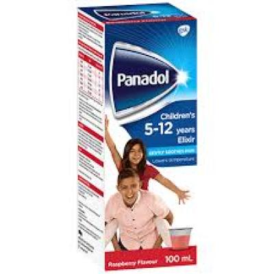 Pain Relief, Panadol elixir Children 100Ml 5-12Yrs